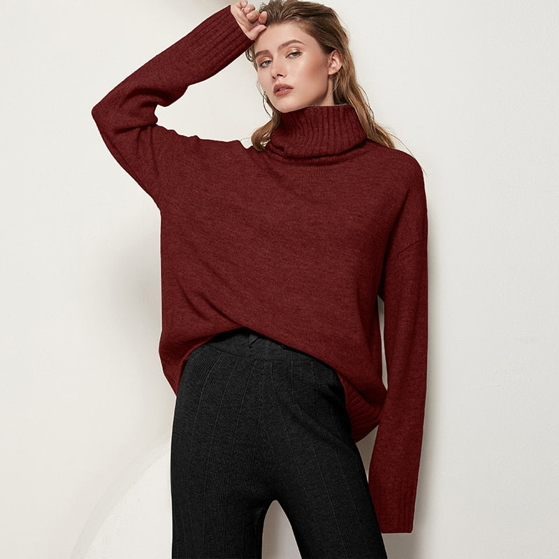 Constance Oversize Knitted Turtleneck Sweater