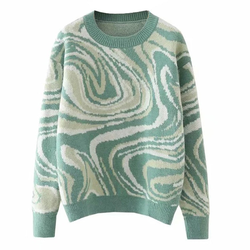 Emmie Elegant Green Knitted Sweater