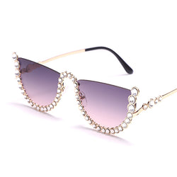 Fleur Semi-Rimless Cat Eye  Sunglasses