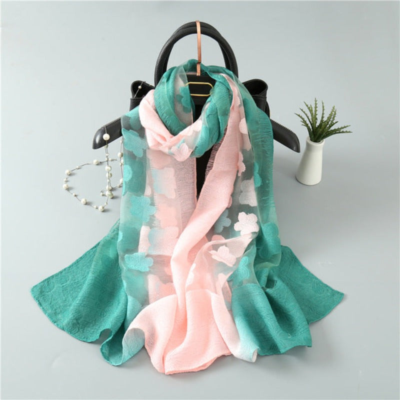 Flowery Meadow Color Matching Summer Shawls