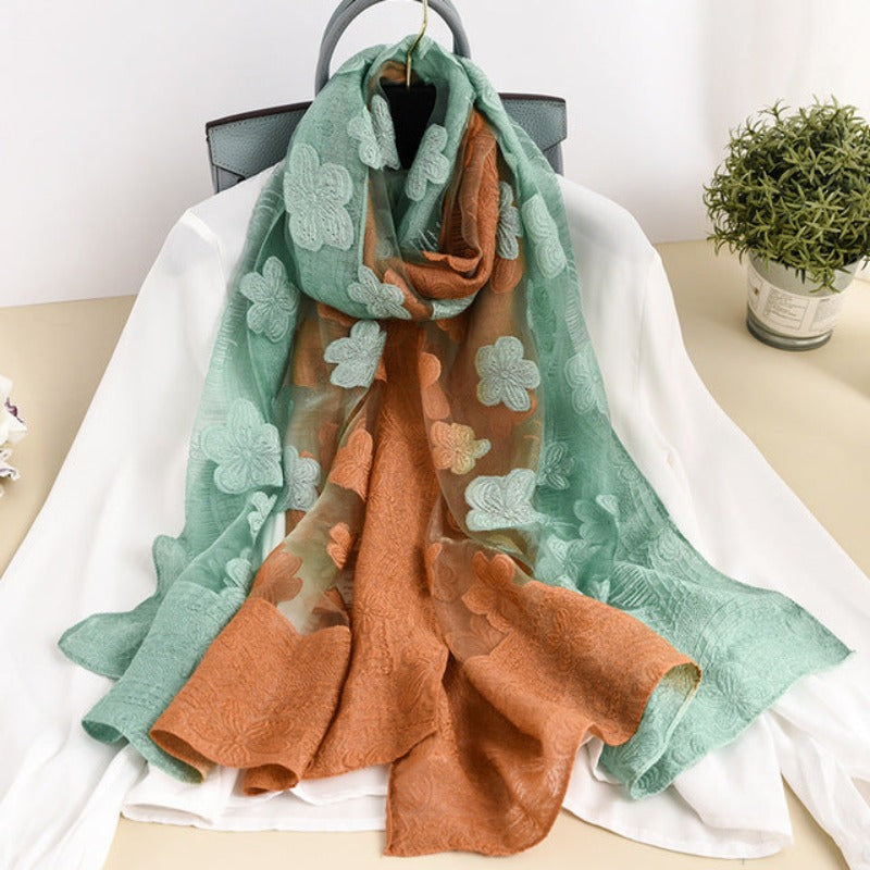 Flowery Meadow Color Matching Summer Shawls